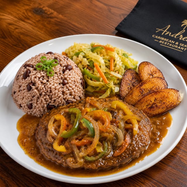 Yardie Vegan Patty Meal.