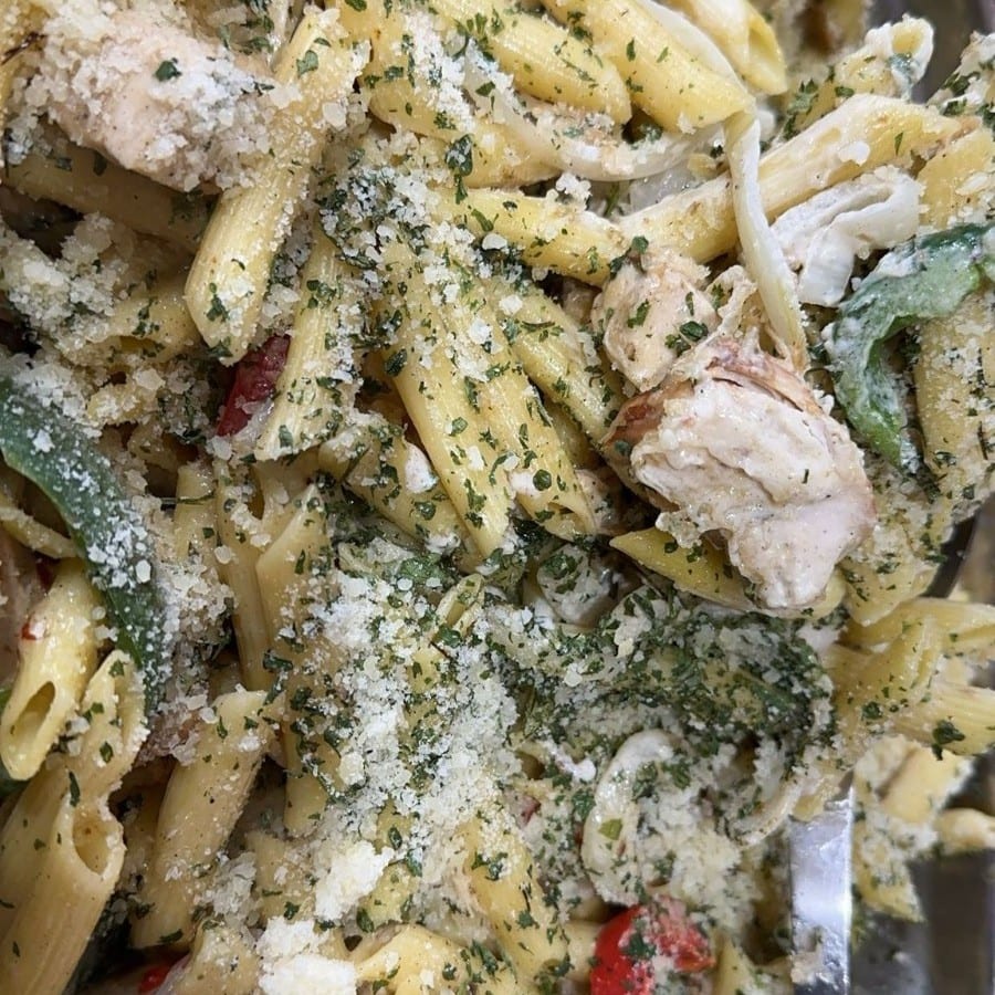 Jerk Chicken Rasta Pasta.