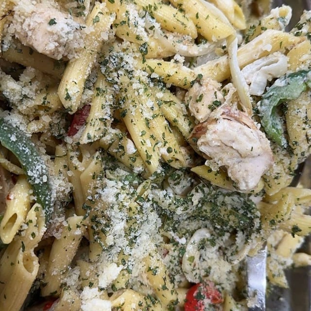 Jerk Chicken Rasta Pasta.