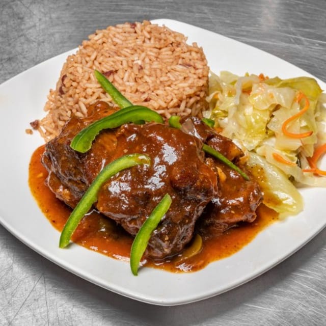 Brown Stew Chicken.
